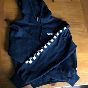 Vans Cropped Hoodie w/ Checkered Decal